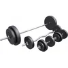 Image de Gorilla Sports Halterset 100 kg - Kunststof - Halterstang met gewichten - Schroefsluiting
