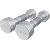 Image de Gorilla Sports Dumbellset 2 kg - 2x1 kg - Halterset - Vaste dumbbells - Chroom