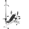 Image de Gorilla Sports Universele Halterbank + Lat Pulley - Belastbaar tot 280 kg - Wit