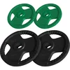 Image de Gorilla Sports Gewichten set 30 kg - 2x5+2x10 kg- Halterschijf - Gietijzer - Rubber Coating - 50 mm