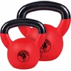 Image de Gorilla Sports Kettlebell - Gietijzer - Vinyl - Gewicht - Rood - 12 en 16 kg