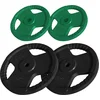 Image de Gorilla Sports Gewichten set 30 kg - 2x5+2x10 kg- Halterschijf - Gietijzer - Rubber Coating