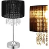Image de Tafellamp Bellevue met kristallen 55xØ20 zwart en chroom E14