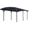Image de Westmann Aluminium carport met rond dak model Bergen - Antraciet - 505x300x220cm