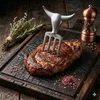 Image de Steak Champ Bull Fork Vleesvork   390g massief metaal   Voor tillen, trancheren en pulled pork   Vaatwasserbestendig