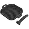 Image de SteakChamp Grillpan Gietijzer 26cm Vierkant Inductie Geschikt Pre Seasoned Steak Pan Zwart