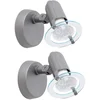 Image de Set van 2 wandlampen eetkamer wandspot verplaatsbaar 1x E14 fitting spot kantoor hal