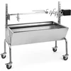 Image de OneConcept 2-in-1 draaispitgrill met motor, Grill met draaiend spit, Grote spitgrill voor kip & speenvarken, Grill met motor, Spitgrill met roestvrijstalen rooster, Grote houtskoolgrill met vloerrollen