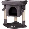 Image de lionto Kattenkrabpaal 60 cm, compact met grot & sisal, donkergrijs