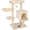 Image de lionto Kattenkrabpaal, met grot, ligbed & sisalpalen, beige