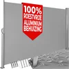 Image de tectake® Uitschuifbaar Aluminium Windscherm met Oprolmechanisme - Zonnescherm - Tuinscherm - 180 x 300 cm - Grijs Balkonscherm - Ondoorzichtbaar Privacyscherm - Markiesdoek