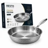Image de RESTO Crater Koekenpan 28 cm   TRI-PLY RVS Koekpan   Inductie Geschikt   Professionele Frypan   PFLUON anti-aanbaklaag   Ovenbestendig