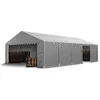 Image de Opslagtent 5x10 m stabiele industrietent met PVC-Zeil 750 N grijs beschutting met grondframe
