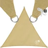 Image de tectake® Driehoekig Schaduwdoek - Zonnescherm met UV-bescherming - Licht- en Scheurbestendig - Zonwering voor tuin, balkon en terras - Inclusief spankabels - 5x5x5m - Zandkleur