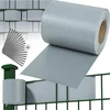 Image de tectake® Tuinscherm - 70 meter Vlechtwand - 19 cm hoog - Balkonscherm - Privacyscherm - 450 g/m² Weerbestendig PVC - Dubbelzijdig Bedrukt - Folie voor Hekwerk en Tuin - Zichtdoek - Zichtbreeknet - Inclusief 30 Bevestigingsclips - Grijs