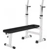 Image de Gorilla Sports Verstelbare Halterbank - Fitnessbank - Haltersteunen - Dipsteunen - Inklapbaar - Wit