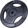Image de Gorilla Sports Gewicht- Halterschijf - 20 kg - Gripper Gietijzer zwart - 30 mm