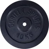 Image de Gorilla Sports Gewichtsschijf - Halterschijf - 10 kg - Gietijzer Zwart - 31 mm