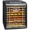 Image de Klarstein voedseldroger, metalen voedseldroger, 9 trays, 700 watt, touchscreen, timer, roestvrijstalen verwarmingselement, heteluchtcirculatiesysteem, zwart - 9 Niveaus - voor Fruit voor Vlees - Display - Dehydrator - Droogautomaat