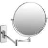 Image de tectake® Make Up Spiegel - Ø 20 cm - 10x Vergroting - Scheerspiegel - Cosmetische Spiegel - Wandmontage - Mini Spiegel - 360° Draaibaar en Kantelbaar - Staal