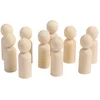 Image de Eduplay houten poppetjes speelgoed set - grote houten figuren 10 stuks.