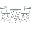 Image de BELIANI FIORI - Bistroset voor 2 - Grijs - Staal