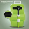 Image de tillvex® Slanghaspel Water Groen/Grijs 30m met Wandbevestiging & Transportgreep | Slangoproller met Handdouche en Tuinslang | 180° Zwenkbaar | Wand-Slangbox met Oprol-Automatiek