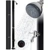 Image de AREBOS Tuindouche 20 - Solar Douche met Thermometer - Buitendouche Zonneenergie - Tuindouche Buitendouche - Zwart