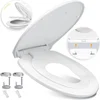 Image de KESSER® WC bril met Soft Close Deksel - Toiletbril ook voor kinderen met Duroplast en Quick-Release-functie - Wit / Familie-Vorm