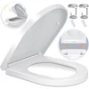 Image de KESSER® WC bril met Soft Close Deksel - Toiletbril met Duroplast en Quick-Release-functie - Wit / D-Vorm