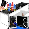 Image de KESSER® Beerpong-Tafel / Beerpong - Set met Kaartspel Drinkspel - incl. 100 Bekers (50 Rood & 50 Blauw), 6 Ballen + Regelboek Party Games Tafel In Hoogte Verstelbaar Opvouwbaar - Klassiek