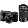 Image de Sony A6100 + 16-50 + SEL 55-210 - APS-C Systeemcamera   Zwart