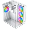 Image de PC-behuizing zonder voeding - XIGMATEK - Aqua Compact Arctic - Cube - ATX-formaat - 4x120mm A-RGB inbegrepen - Wit