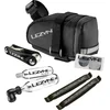 Image de Lezyne M-Caddy CO2 Kit - Praktisch zadeltasje met complete CO2-kit - Twin Speed   Drive CO2 inflator, twee 16g CO2-bussen, een RAP 6 multitool en Matrix Levers Bandenlichters - 130x60x80 mm - 0.6 Liter - Nylon - Zwart