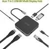 Image de Acer 7-in-1   Docking Station   Laptop   USB4 - USB-C  USB 4K en 8K-video  Plug & Play - Zwart/Zilver