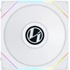 Image de Lian Li UNI FAN TL LCD 140 RGB White - Ventilatorhuis - 140mm - 68.1 CFM - 400 - 1600 RPM - 28.5 dBA - 1.6" LCD Scherm 400x400 - incl. controller - FDB - 4-pin PMW - wit