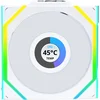 Image de Lian Li UNI FAN SL Wireless LCD Reverse Blade White - Ventilatorhuis 120mm - 350 - 1900 rpm - 31 dBA - 4-pin PWM - Lian Li L-Connect - ARGB - wit