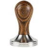 Image de SORSO Barista tamper, roestvrij staal, met houten handvat, 58 mm   Bruin