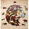 Image de Eco-wood-art Legpuzzel Lion 31 X 28 X 0,5 Cm Hout Bruin 100 Stuks