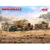 Image de ICM Modelbouwpakket Militaire voertuigen - DS3529 3 D.A.K. Voertuigen Set - L3000s Truck - Kfz.70 Infanterievoertuig - Kfz. 2 Radiovoertuig Plastic - 1:35 - Modelbouw