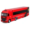 Image de Bburago speelgoed vrachtwagen Ferrari Iveco S-Way 570 Racing 1:43 modelauto.