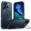 Image de ESR Hoesje Geschikt voor iPhone 17 - Classic Hybrid HaloLock Stand - Compatibel met MagSafe & Qi2 - Back Cover met Standaard - Camera Kickstand - Camera Control - Blauw