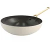 Image de BK Sublime wok - PFAS vrij - Ø 28cm - cream white - gouden stainless steel handgrepen - ovenbestendig tot 220°C