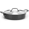 Image de GreenPan Craft Aluminium Hapjespan met deksel Ø30cm   4.9L - PFAS-vrij   Zwart   Inductie- en Vaatwassergeschikt   Ovenbestendig tot 220° - Gehard Aluminium   RVS Handgrepen   Groter bakoppervlak