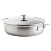 Image de KitchenAid Hapjespan met deksel 28cm - 4.3L - PFAS-vrije antikleeflaag - Hapjespan inductie - RVS hapjespan - Ovenbestendig tot 230 graden - Zilver