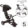 Image de Driewieler - Globber Trike 4 in 1 in Black - zwart - 4in1 converteerbaar - met duwstang - vanaf 10 maanden tot 5 jaar