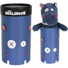 Image de Les Deglingos Knuffel Nijpaard In Doos Paars 33 Cm