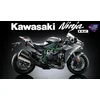 Image de Meng Model Modelbouwpakket Auto - MENG MT002S Kawasaki Ninja H2 (Pre-Colored Edition) Plastic - 1:9 - Modelbouw