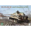 Image de Takom Modelbouwpakket Militaire voertuigen - 2191 Panzerkampfwagen VI Tiger I - VK45.02(H) - Draft Blueprint w1461 - Tank Plastic - 1:35 - Modelbouw