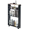 Image de Yamazaki Smalle Trolley voor Keuken of Badkamer - Tower - Zwart
